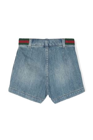 Blue denim shorts GUCCI KIDS | 770084XDCRW4447